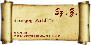 Szunyog Zalán névjegykártya